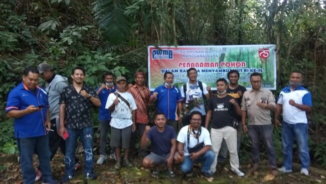 mabar wartawan tanam anakan pohon