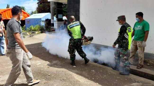 Lembata fogging di pengungsian