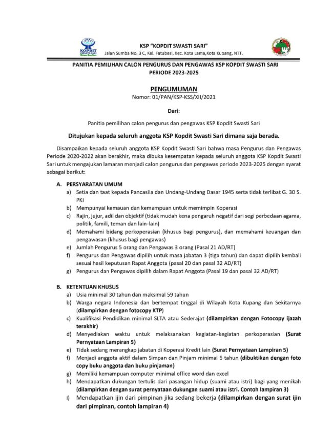 swasti sari pengurus