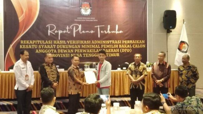 Rapat Pleno Bakal Calon Anggota DPD Dapil NTT